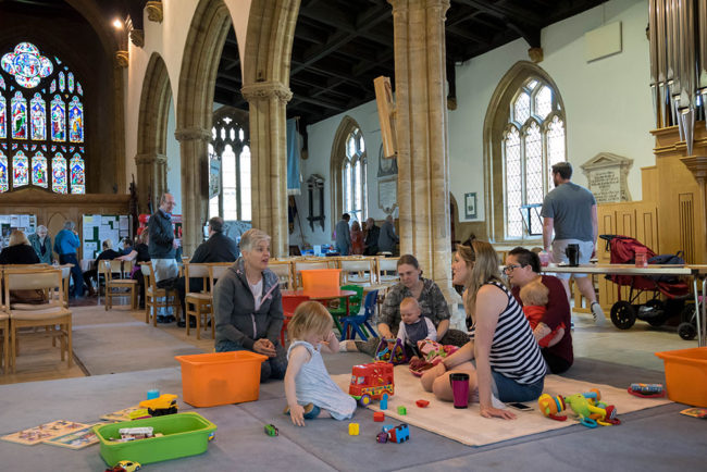 WalkinWednesday Inside Beaminster church during the walk in Wednesday they host once a week.